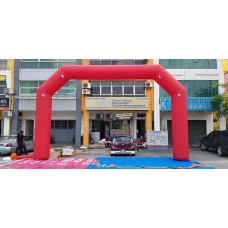 Rental 30ft Red color Semi Hexagon Inflatable Arch Malaysia